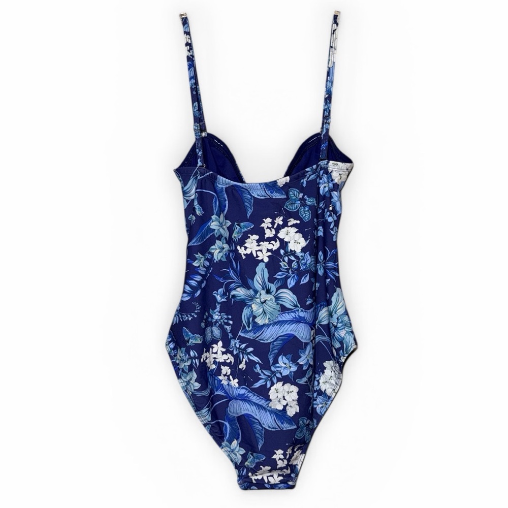 Kobi Halperin Princess One Piece Bathing Suit in Blue Floral Print NWT - Picture 6 of 9